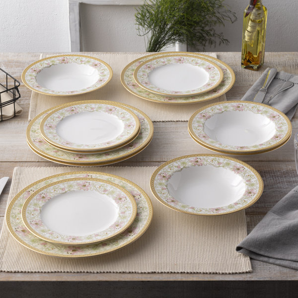 Splendor Round 12-piece Dinnerware Set, Service for 4