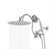 10'' Rainfall Shower Head With 12'' Upgrade Adjustable Extension Arm