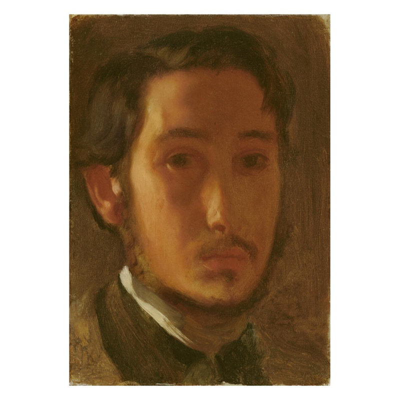 Autoportrait avec collier blanc par Edgar Degas - Impression giclée, H 28 po x l 22 po