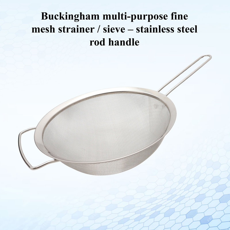 Buckingham Stainless Steel Fine Mesh Sieve Strainer, 25 cm