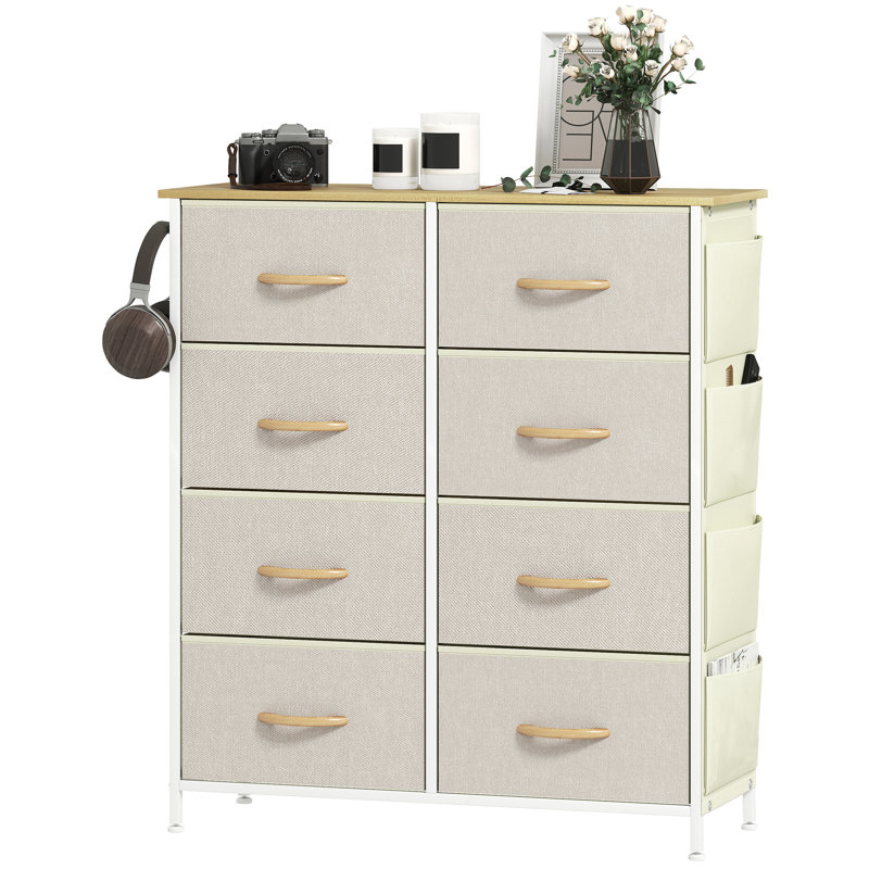 86cm W 8 - Drawer Chest of Drawers, Beige