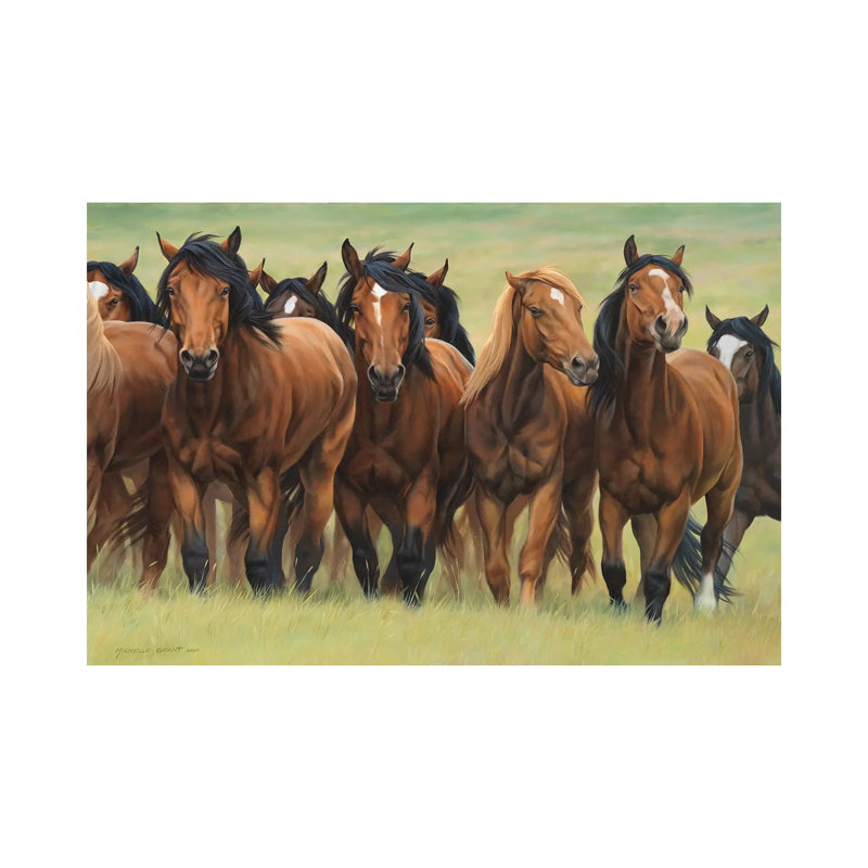 Pecking Order by Michelle Grant - Wrapped Canvas Painting, 20.32 cm H x 30.48 cm W