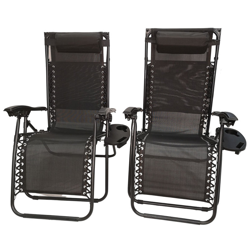 Samuel Alexander Folding Recliner Chair, Black