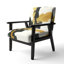 Chaise avec accoudoirs rembourrée Geometric IV-2064762564-1951322358