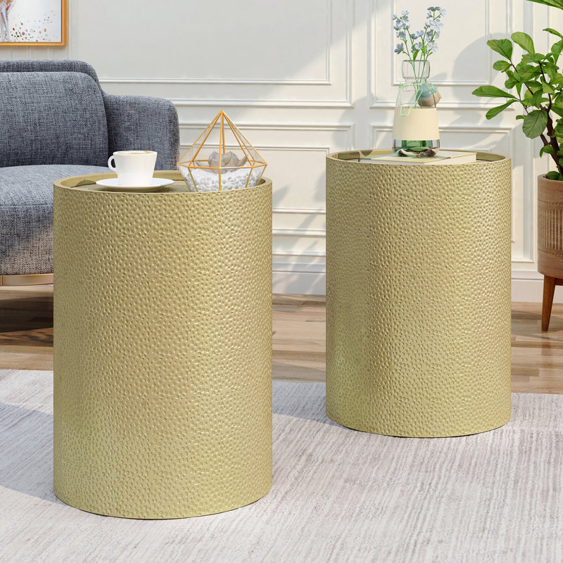 Metal Side Table, Gold