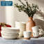  Service de table 12 pièces pour 4 personnes, émail réactif au four distinct, vaisselle de qualité alimentaire résistante aux ébréchures, va au micro-ondes, va au lave-vaisselle et au congélateur, registre de mariage et cadeau des Fêtes, plusieurs motifs (blanc)-1395818698-1395818699