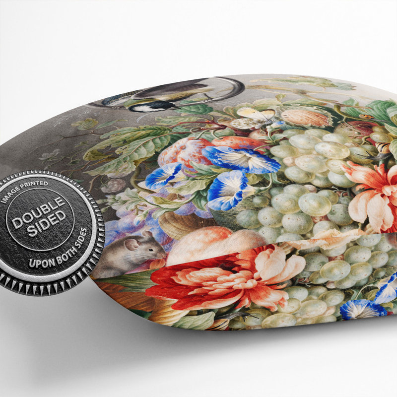 Bird with Flowers Scatter Cushion, 55cm H x 55cm W x 20cm D