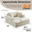 56.3" Wide Extra-Large Sofa Bed, Chenille-1694007285