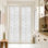 Large 36 X 72 Inch Window Film,  Provides Privacy, Non-Adhesive, Textured Leaded Glass Pattern, UV Protection, Easy To Apply And Removable
