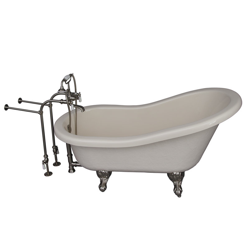 Baignoire de trempage à pattes 60" x 30" Estelle, Nickel brossé