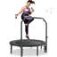 Mini trampoline d'exercice 52 po pliable pour adultes avec poignée