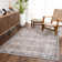 Agalia Machine Washable Oriental Charcoal/Black Area Rug