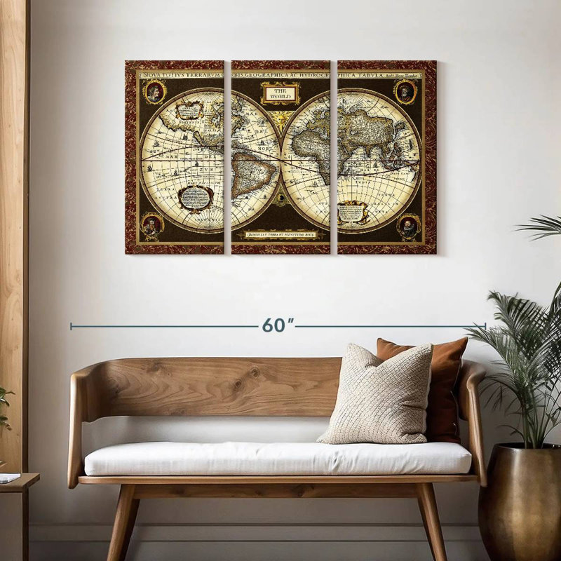 Carte du monde Aliaz, H 28 po x l 45 po
