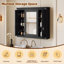 Armoire de salle de bain murale avec miroir, armoire à pharmacie murale avec 4 tablettes