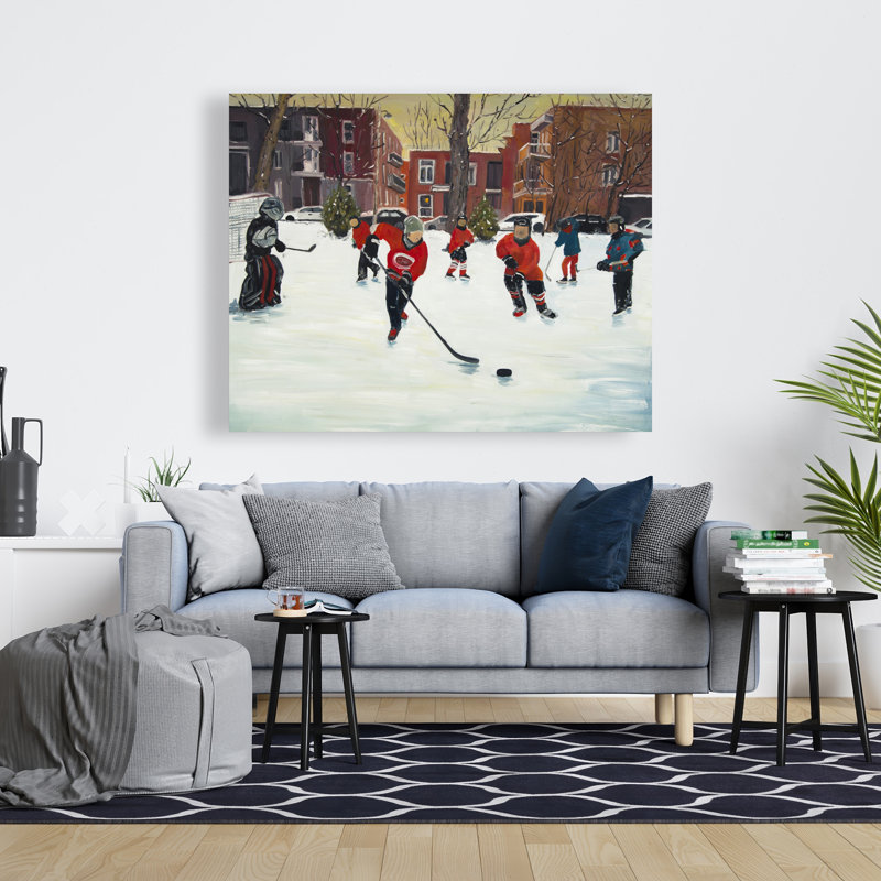 Toile pour jeunes joueurs de hockey | Décoration Man Cave Loisirs
