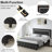 3-Piece Bedroom Sets,With Faux Leather Diamond Tufted Platform Bed  And LED Nightstand-1959135338-1959135340