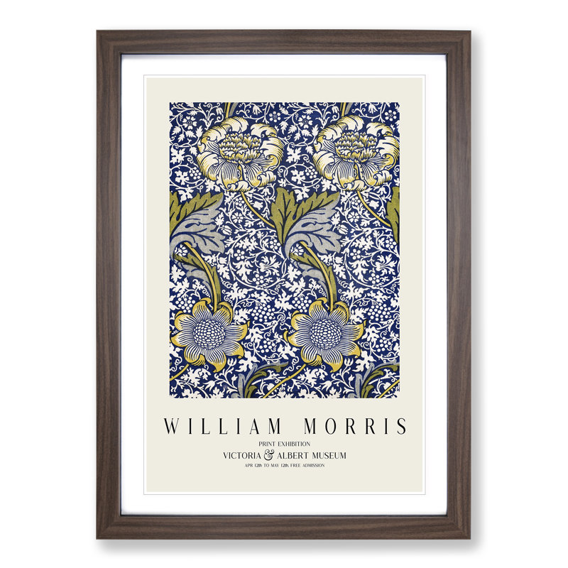 Kennet Vol.1 by William Morris - Picture Frame Art Prints, Walnut Framed Framed, 65cm H x 48cm W x 2cm D