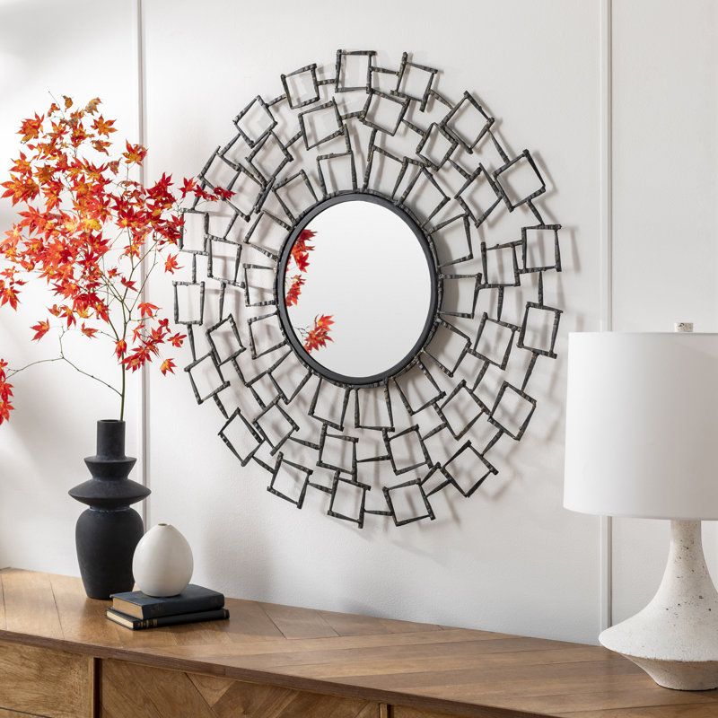 Bulah Metal Round Wall Mirror