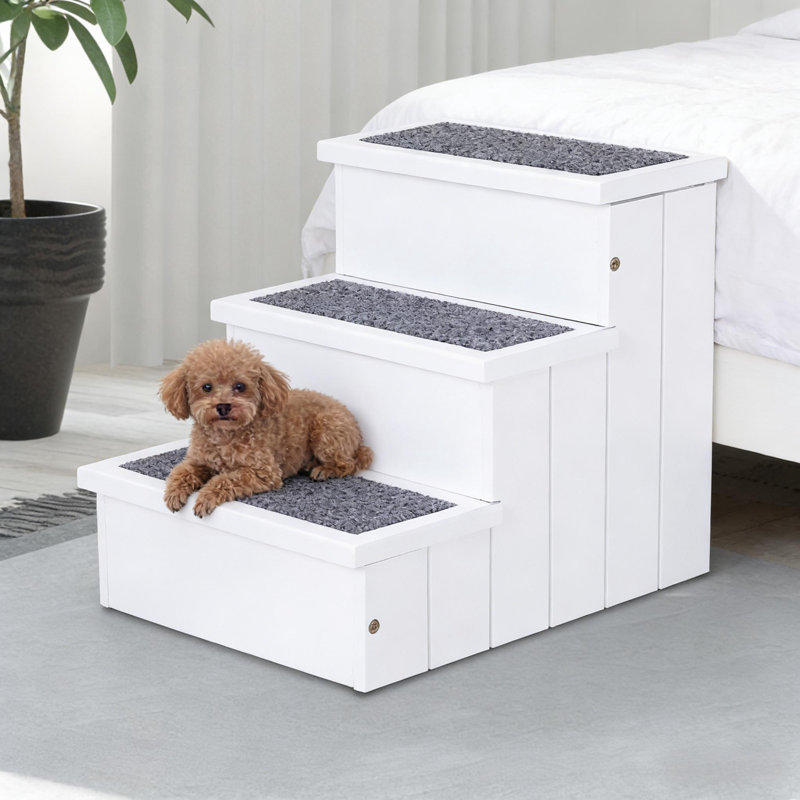 Escalier et rampe pour animaux en bois