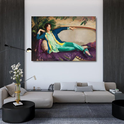 "Gertrude Vanderbilt Whitney" by  Robert Henri - Gallery Wrap Canvas Wall Art