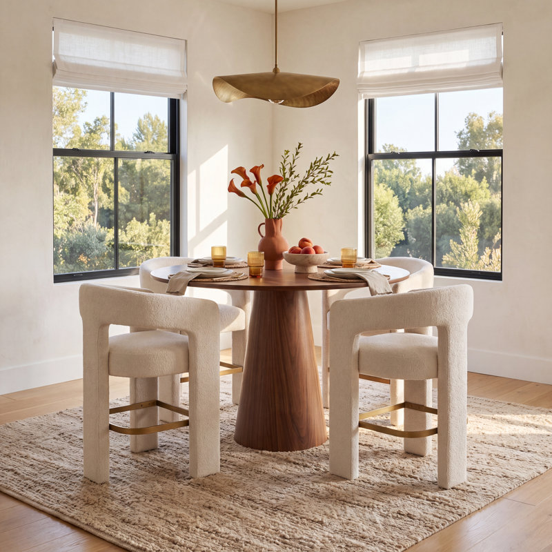 Darlington 5 - Person Pedestal Dining Set, White