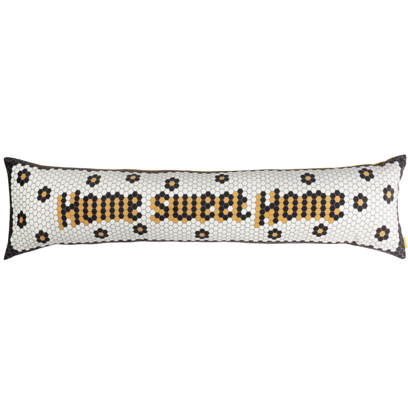 Home Sweet Home Mosaic Message Rectangular Floor Cushion Cover