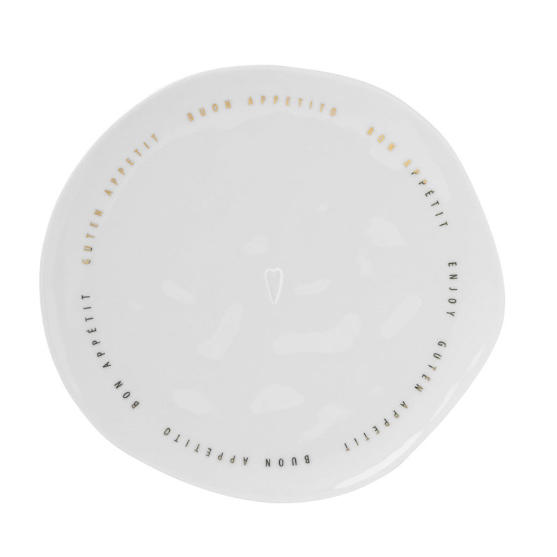 Assiette en porcelaine Bon Appetit - moyenne 8,6 po