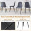 Ensemble de table de salle à manger 9 pièces comprenant un plateau en grain de bois et des pieds de soutien profilés. La table de salle à manger 70,9 "rectangulaire pour 70 personnes offre stabilité, confort et style.-637126735