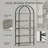 71" Arched Bookcase, 5-Tier Industrial Bookshelf with Metal Frame, Tall Storage Display Shelf for Living Room, Bedroom, Home Office-2099020071