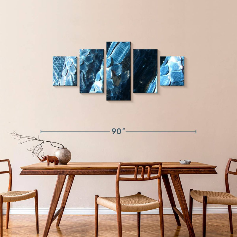 Blue Snake Skin, 34" H x 74" W
