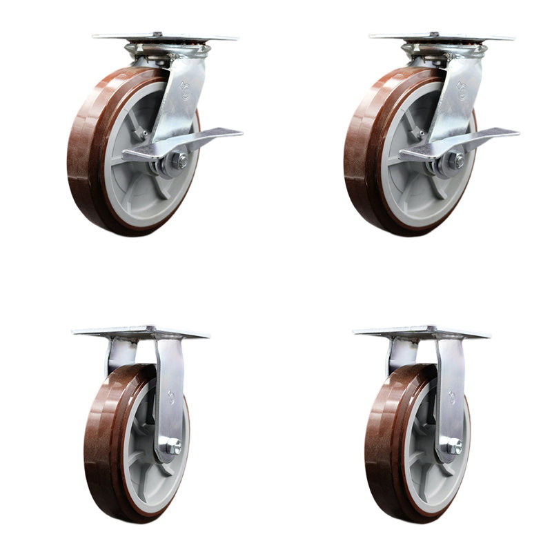 4-Piece Polyurethane Caster Set