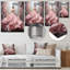 «Rose and White Woman Ballet Solitude II», art mural spirales abstraites en métal-410306269