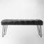 Hosford 45cm Wide Faux Leather Tufted Rectangle Footstool Ottoman