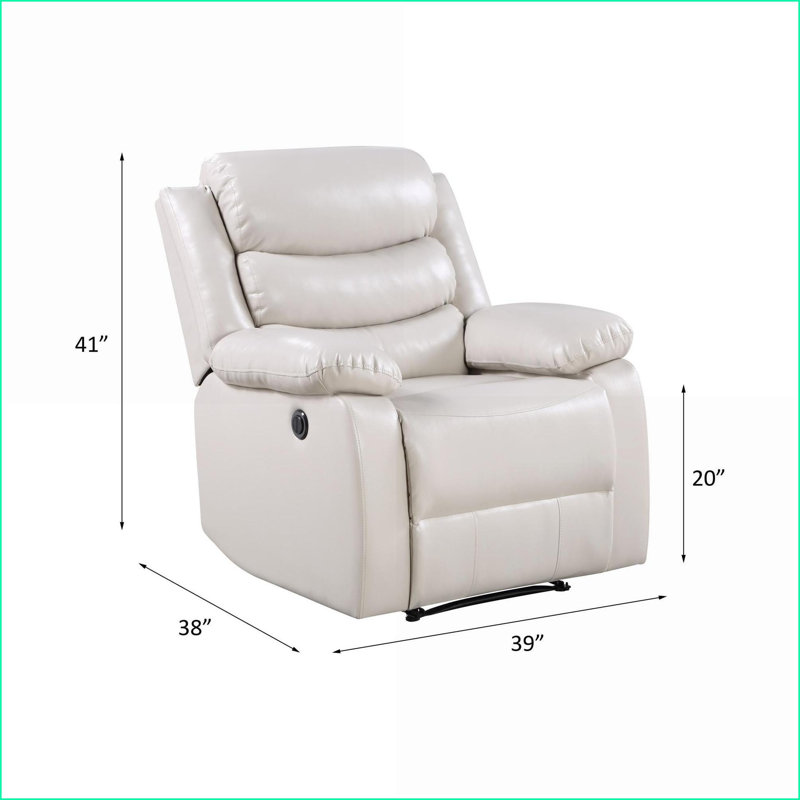 Fauteuils inclinables, fauteuil inclinable électrique moderne | Beige | Similicuir, Blanc