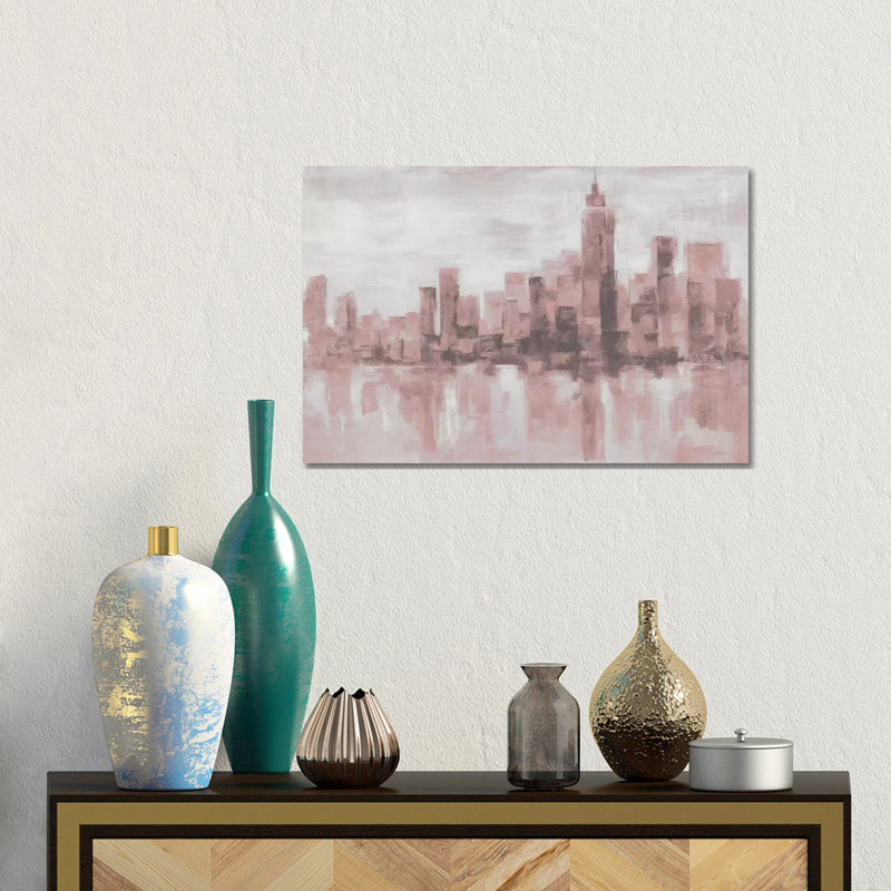 Misty Day in Manhattan - giclée sur toile tendue avec châssis, H 12 po x l 18 po