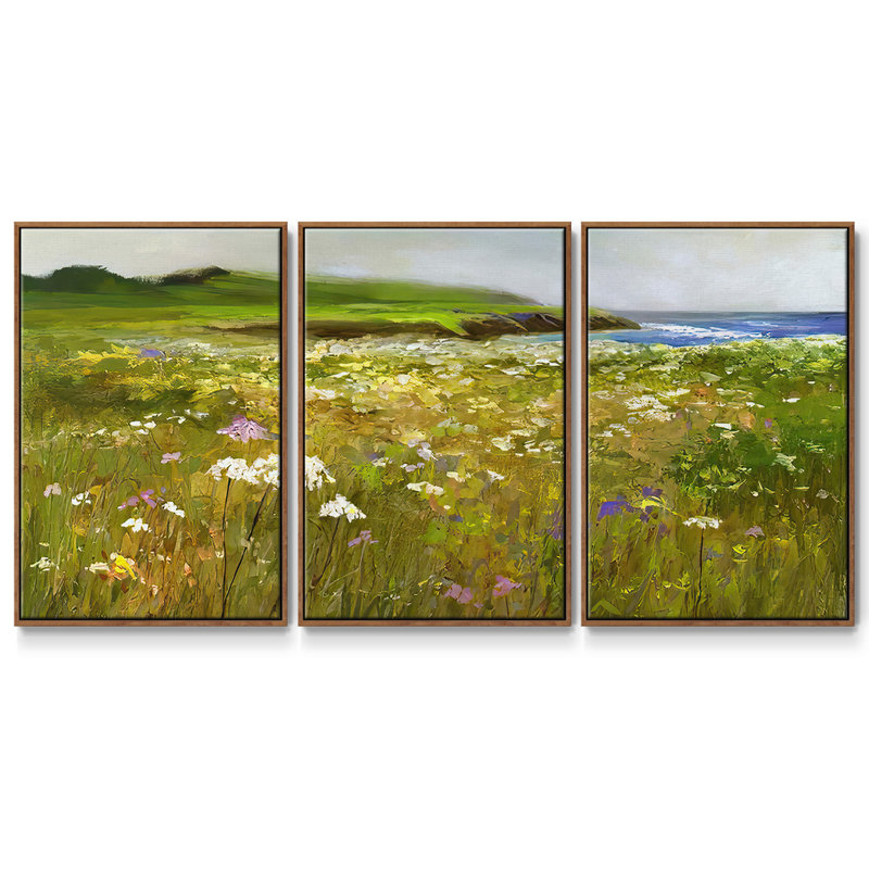 Montara Bluff, reproduction sur toile 3 pièces, Noyer, H 40 po x l 78 po x P 2 po