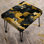 Gilded Concealment - Camouflage Rectangle Ottoman
