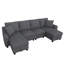 4 Seater Chenille Sofa-728339497