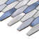 Blue Metal Aluminum Hexagon Mosaic Sheet Tile By Modket