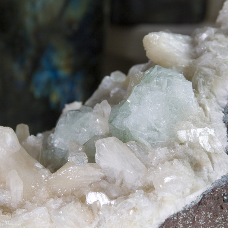 Anto Core Apophyllite avec Stilbite sur Heulandite.