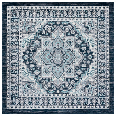 Gutierez Oriental Turquoise/Navy Area Rug