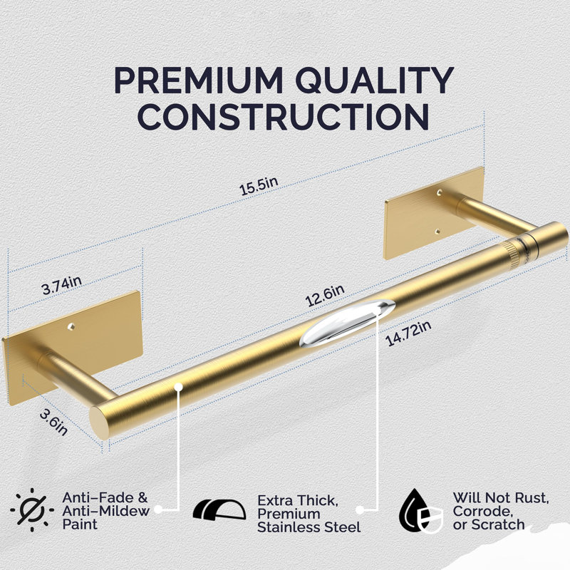 Paper Towel Holder Under Cabinet, Gold