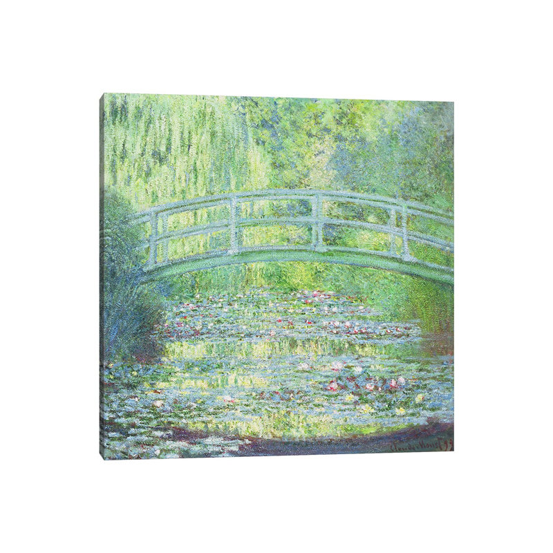 The Waterlily Pond With The Japanese Bridge, 1899 by Claude Monet - Painting on Canvas, 93.98 cm H x 93.98 cm W x 1.91 cm D