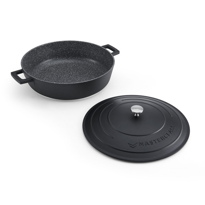 MasterClass Non-Stick Cast Aluminum Round Dutch Oven, 5