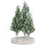 Frosted Trio Of Pine Trees Christmas Decoration - 8" - Unlit