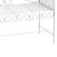 Banc de jardin extérieur en métal blanc crème avec jardin en métal