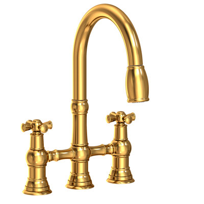 Jacobean Pull Down Kitchen Bridge Faucet