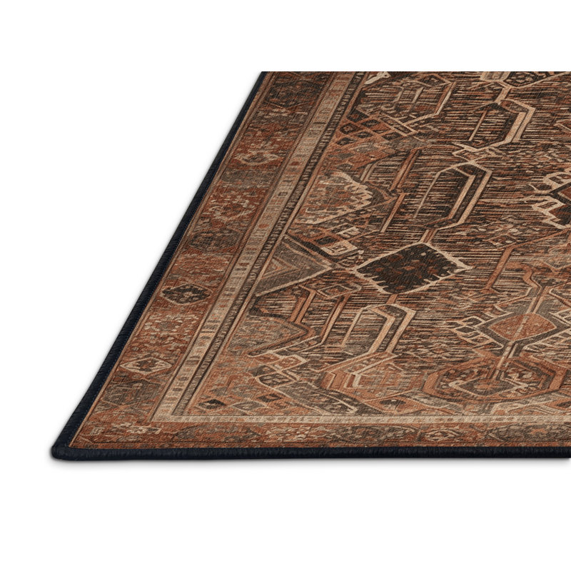 Tapis brun lavable à la machine, Rectangulaire 8 pi x 12 pi