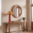 Marlow Real Wood and Rattan Round Wall Mirror