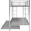 Lit simple superposé au-dessus d'un lit gigogne en argent brillant - Facile à assembler et à utiliser Spacieux espace de couchage pour les invités-248202797